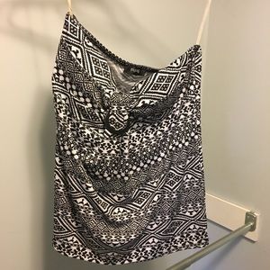 Strapless Printed Top